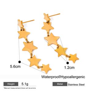 Cross-Border Style Simple Gold Stainless Steel Smooth Whole String Small Butterfly Tassel Earrings Earrings Accessories For Women h5