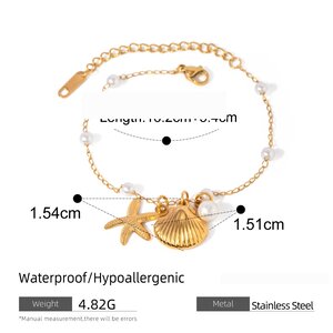 French New Ocean Series Pearl Accessories S Cross-Border Fashion All-Match Starfish Shell Necklace Jewelry h5