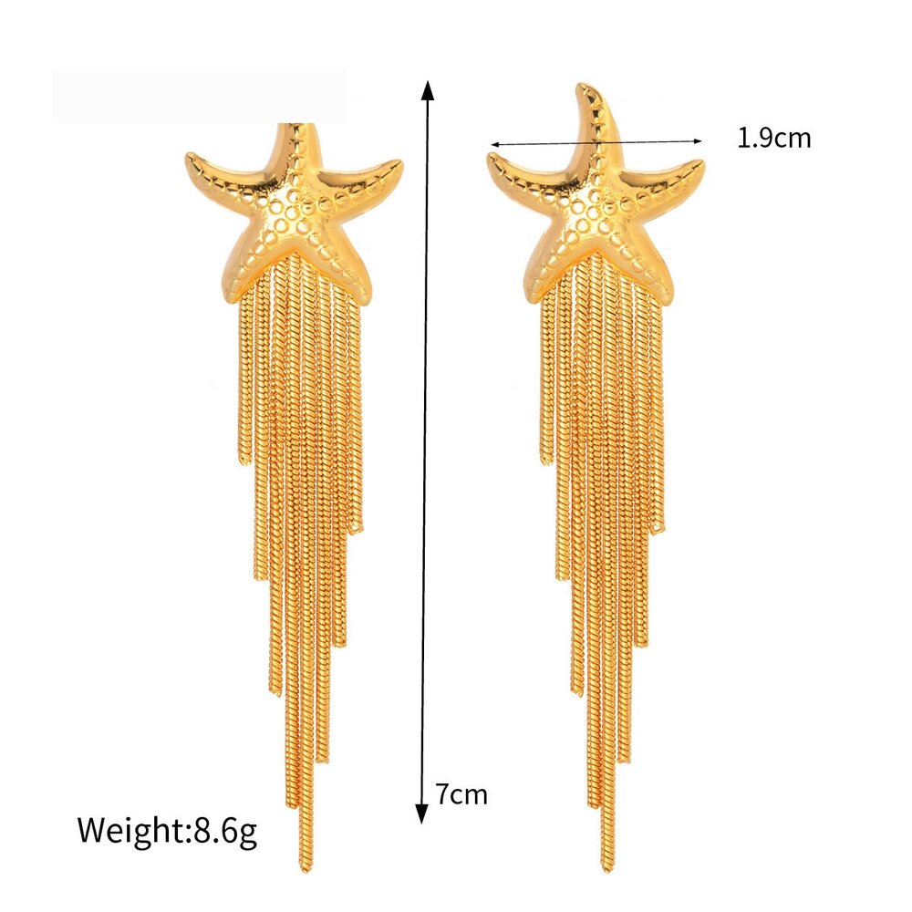 1 Pair Simple Series Retro Turtle Stainless Steel Waterproof Gold Color Women's Earrings Set