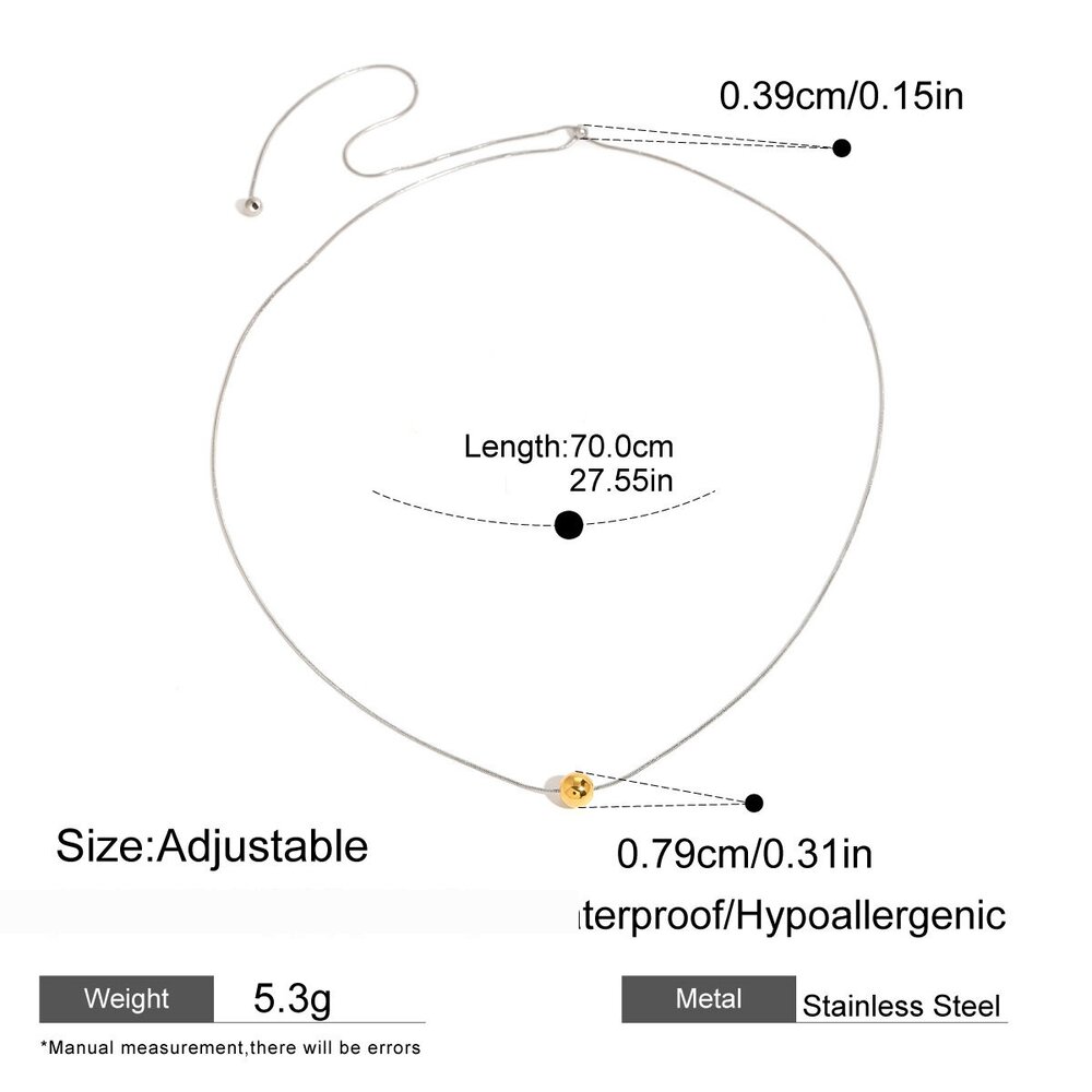 1 Piece Simple Series Simple Geometric Stainless Steel Gold Plated Women Pendant Necklaces Picture2