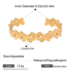 1 Stück Romantische Serie Süßes Tier Edelstahl 18 Karat Vergoldet Damen Armreifen h5 Bild2