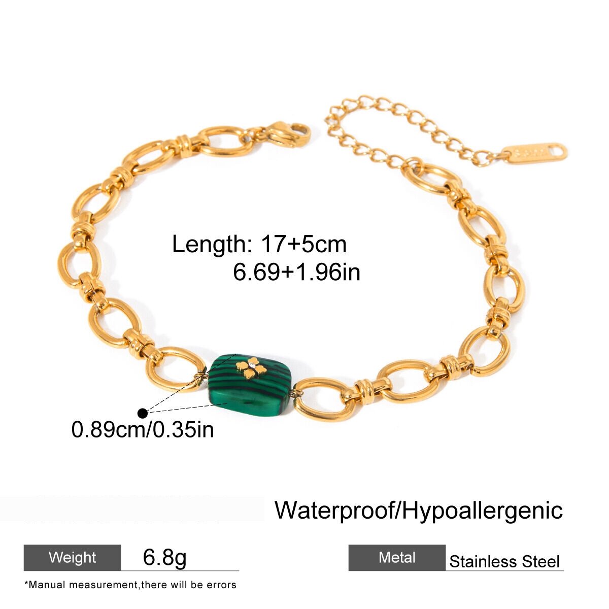 1 Piece Ethnic Series Elegant Geometric Stainless Steel  Gold Plated Women Charm Bracelets h5 Picture2