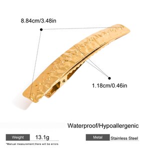 1 Paar Simple Series Casual Plant Edelstahl 18 Karat Vergoldete Haarspangen Für Frauen h5 Bild2