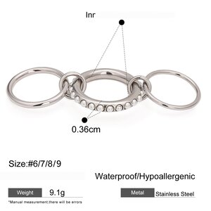 1 Paar Simple Series Täglicher Geometrischer Edelstahl 18 Karat Vergoldeter Kunstperlen-Einzelring Für Damen h5