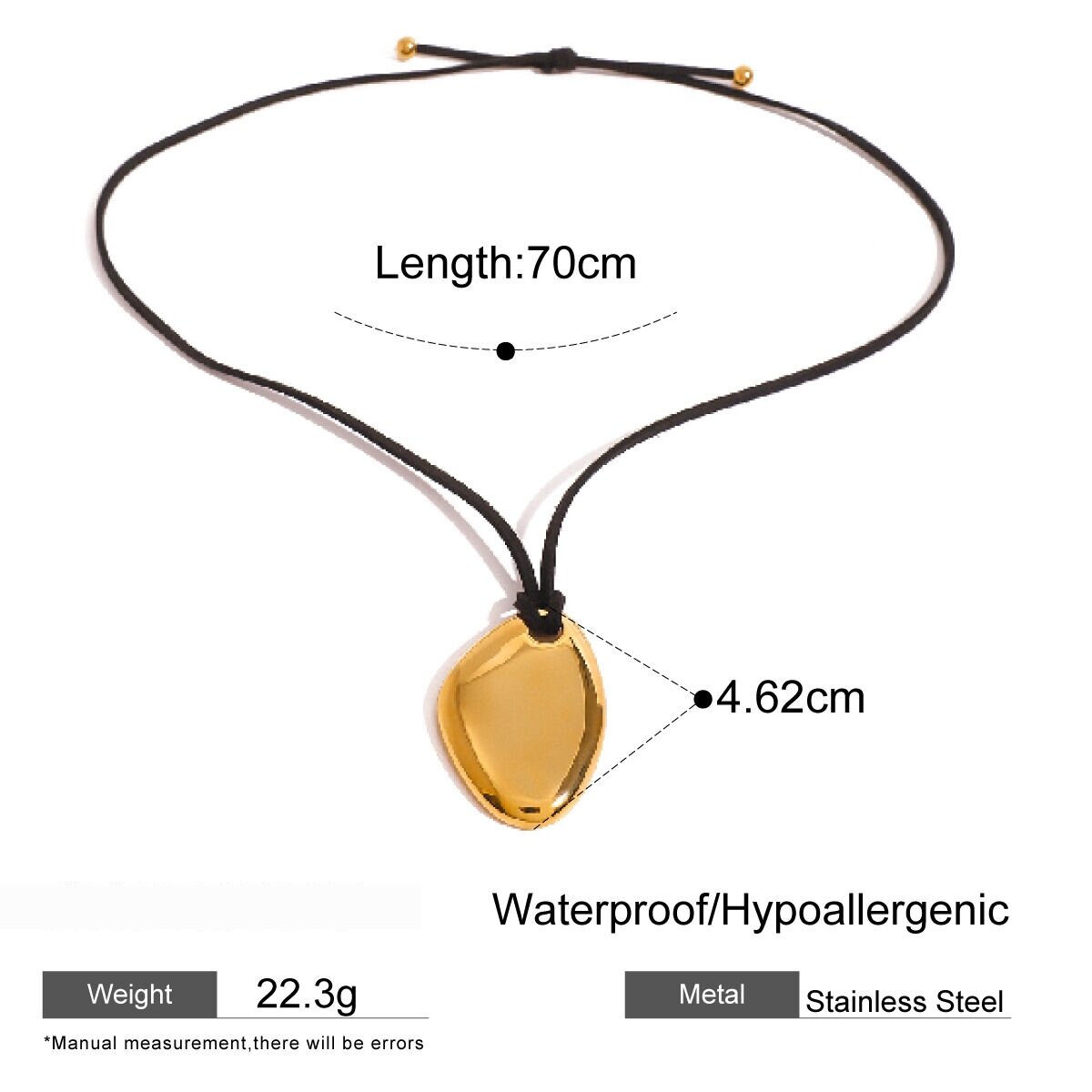 1 Piece Simple Series Daily Geometric Stainless Steel  Gold Plated Women Pendant Necklaces h5 Picture2