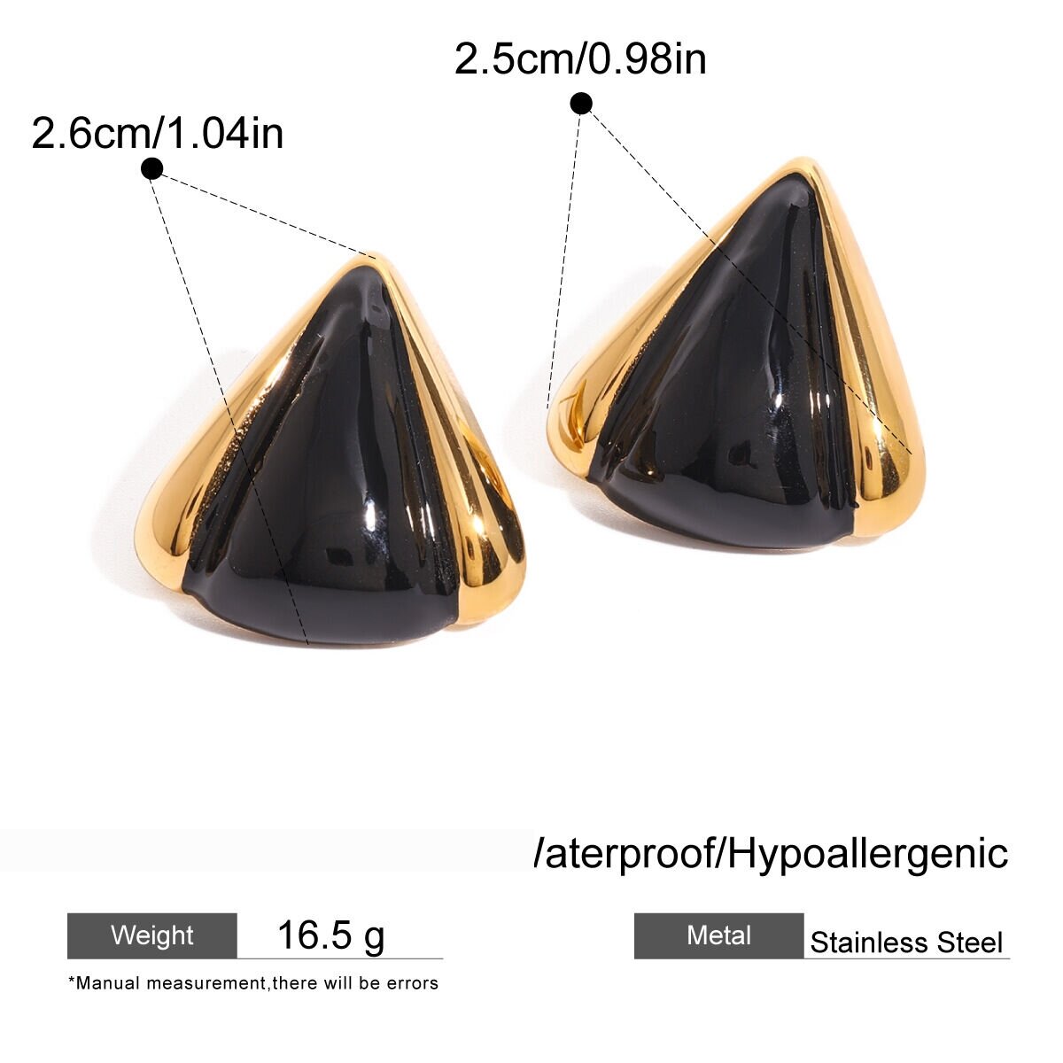 1 Paar Simple Series Tägliche Geometrische Ohrstecker Aus Edelstahl Mit 18 Karat Vergoldung Für Damen h5 Bild2
