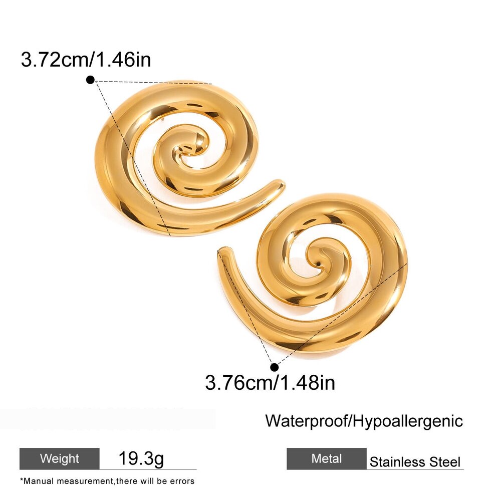 1 Paar Einfache Serie Lässig Geometrische Edelstahl 18 Karat Vergoldet Frauen Ohrstecker Bild2