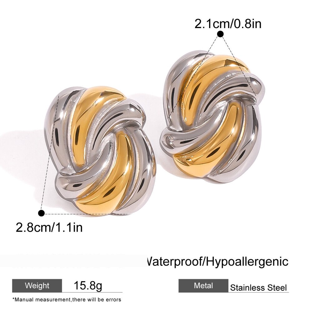 1 Paire De Boucles D'Oreilles À Tige En Acier Inoxydable Plaqué Or Pour Femme, Série Simple, Style Décontracté, Motif Tortue Image2