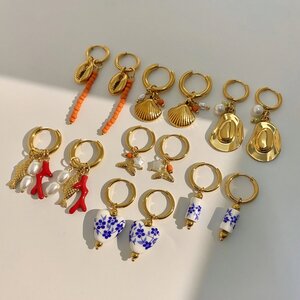 1 Pair Simple Casual Style Fish Shape Stainless Steel Gold Plated Inlay Artificial Pearl Women's Drop Earrings h5 Picture2