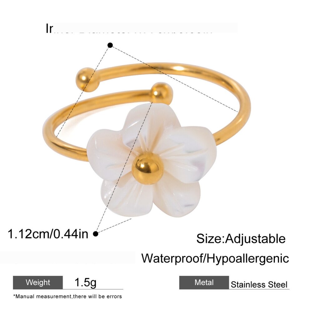 1 Pair Romantic Sweet Style Cherry Blossoms Shape Stainless Steel Gold Plated Women Earrings Set