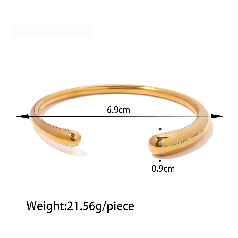 1 Piece Simple Style Multi-Layered Geometric Stainless Steel Waterproof Women's Bangles h5 