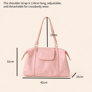 Casual Style None Solid Color Premium Quality Pu Women's Square Sports & Travel Bags h5 Picture6