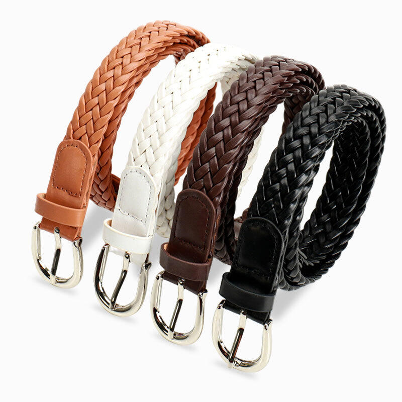 Simple Series Daily Solid Color Woven Premium Quality Pu Woven Belt h5Picture6