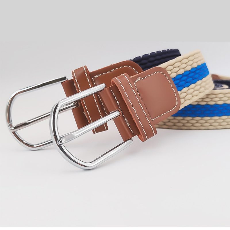 Simple Series Casual Stripe Mixed Color Woven Nylon Woven Belt Picture4