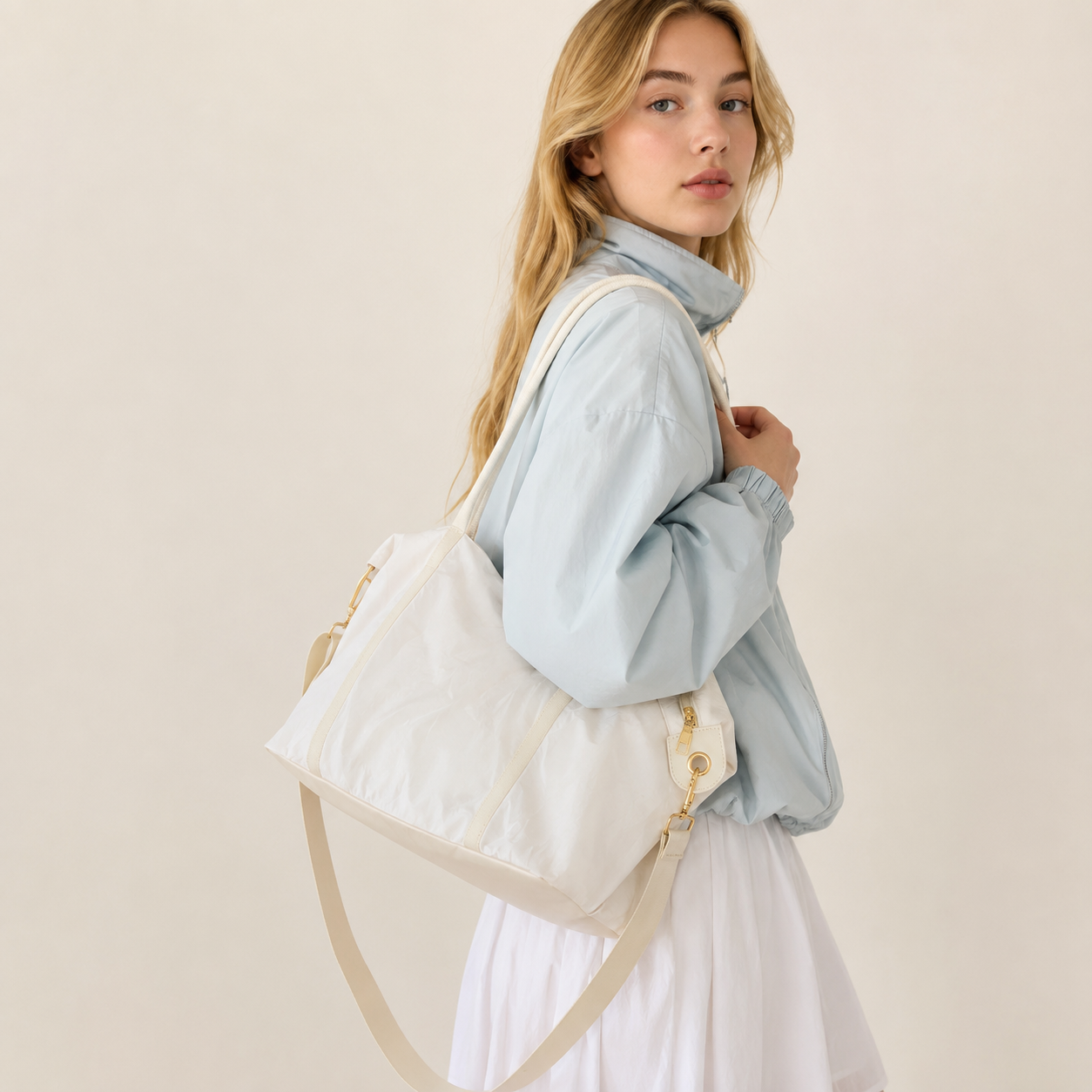 Casual Style None Solid Color Premium Quality Pu Women's Square Sports & Travel Bags 2