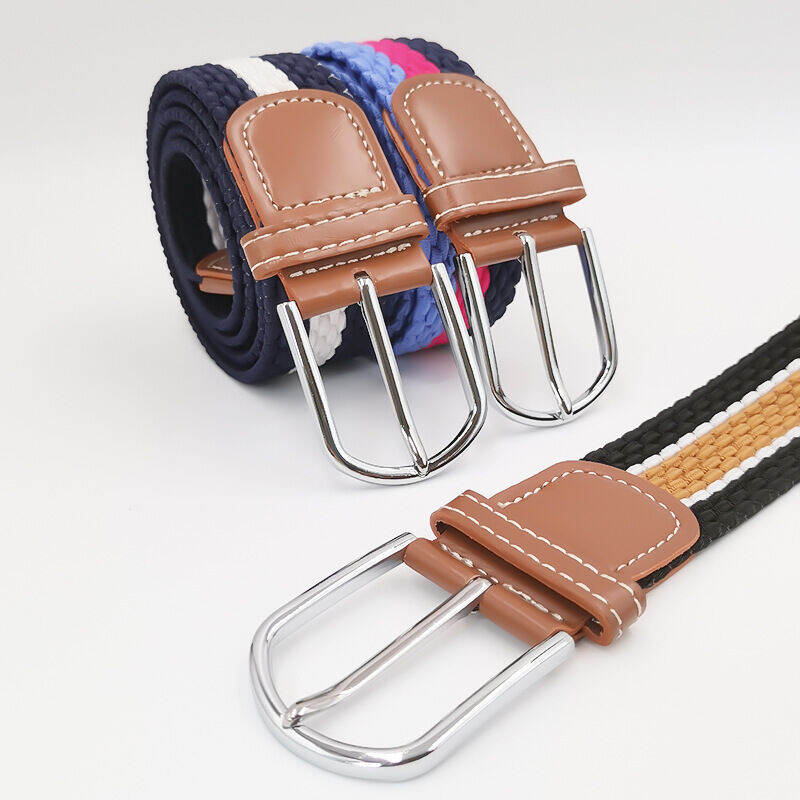 Simple Series Casual Stripe Mixed Color Woven Nylon Woven Belt Picture3