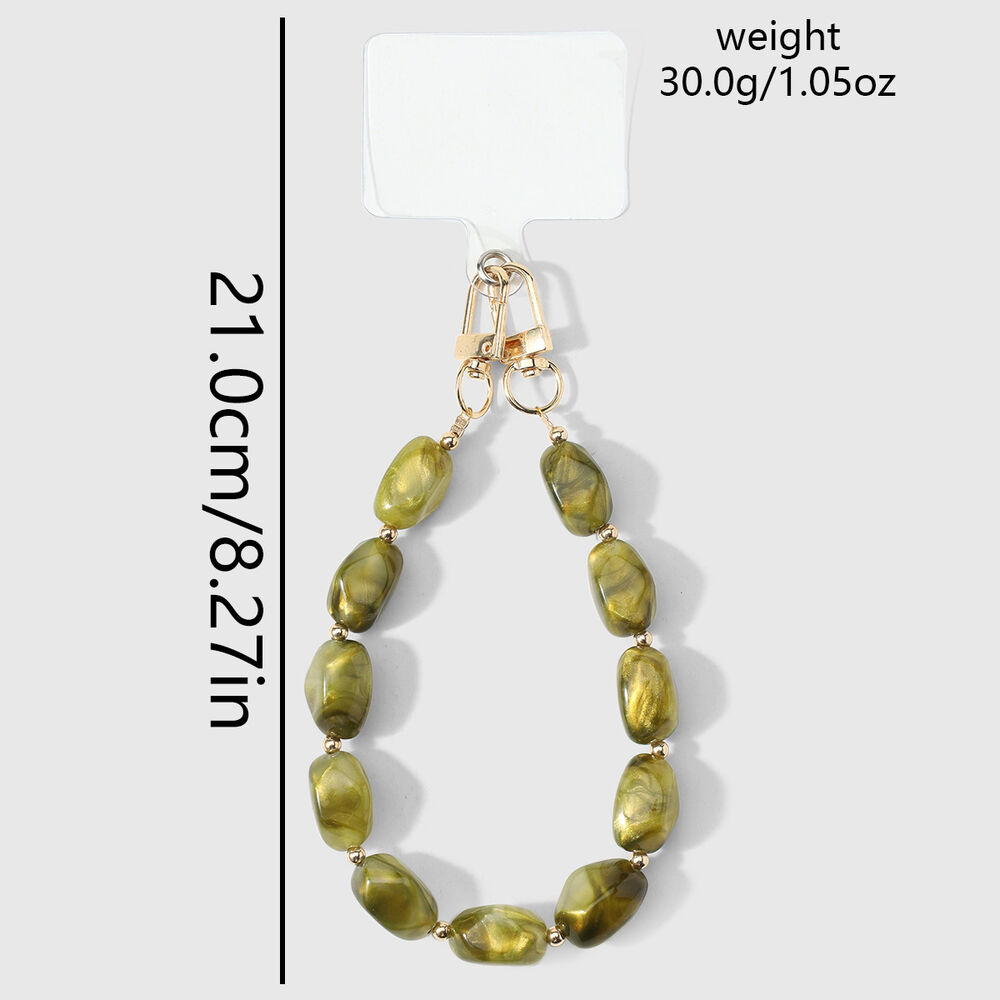 Simple Series Daily Solid Color Beads Alloy Phone Chain h5Picture2