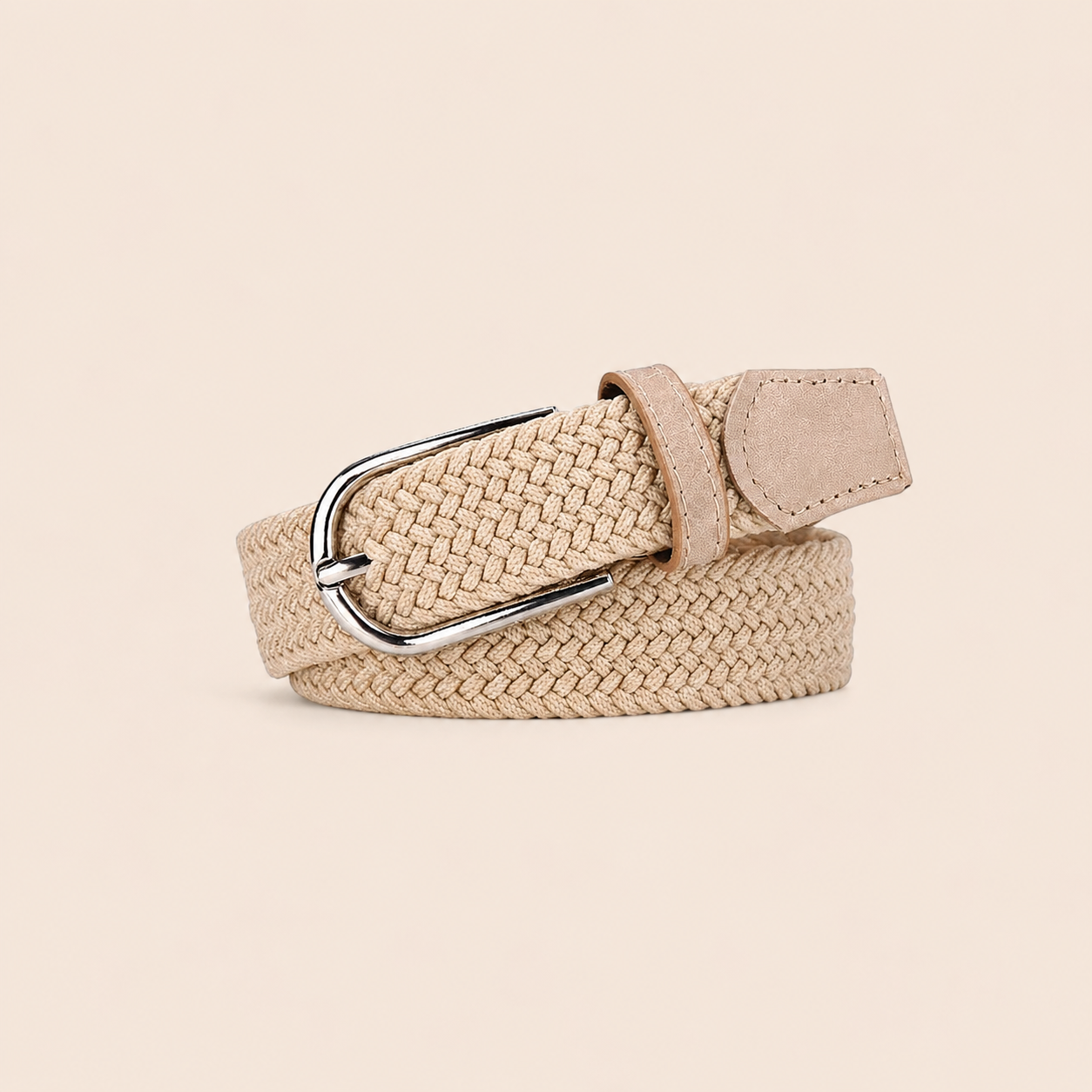 Simple Series Casual Mixed Color Woven Fabric Woven Belt
