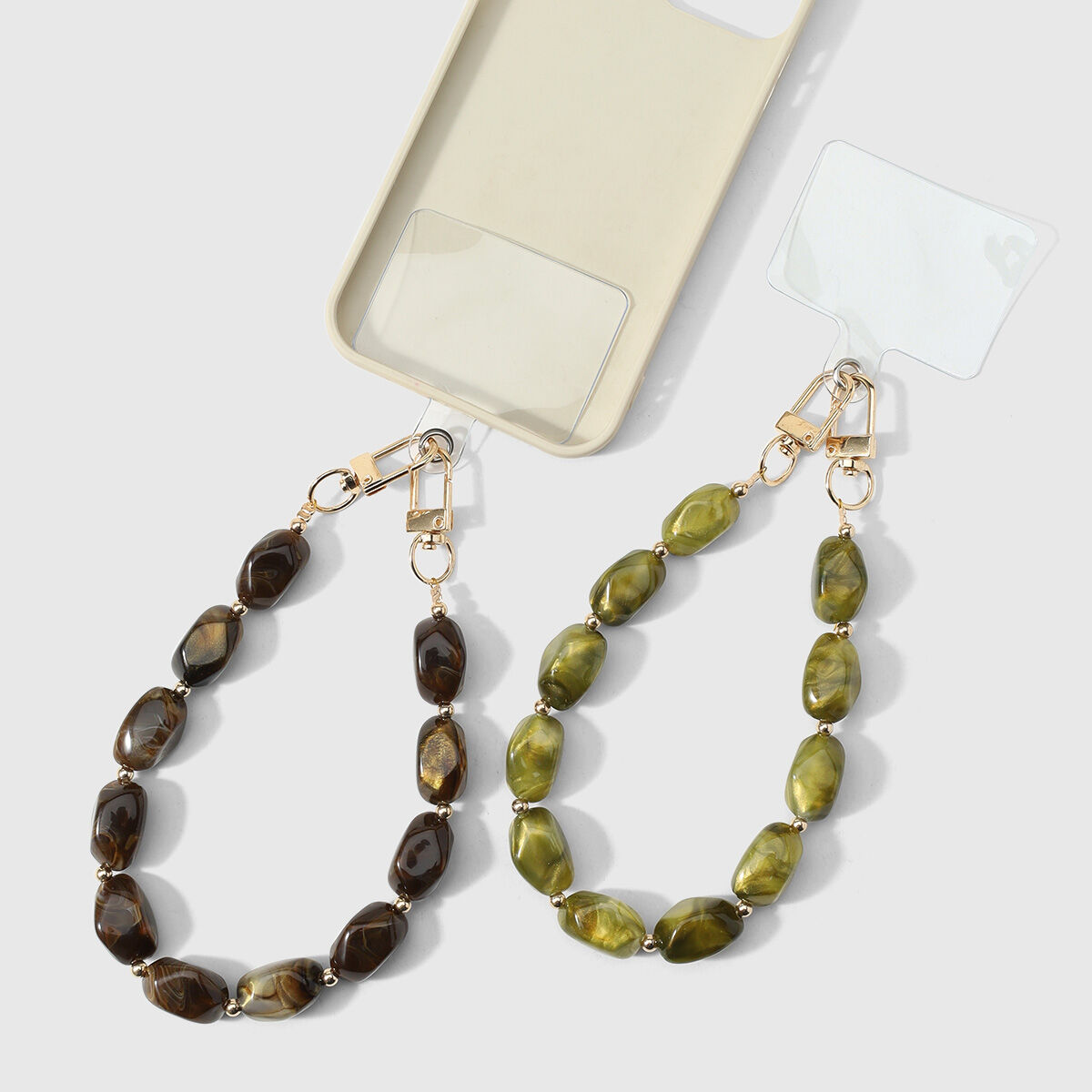 Simple Series Daily Solid Color Beads Alloy Phone Chain h5 Picture4