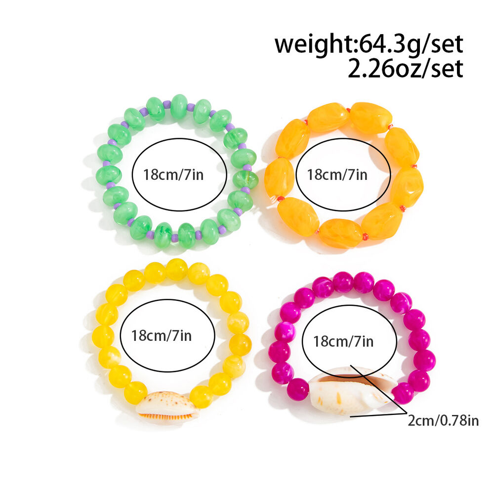 Harzperlen-Muschel-Armbandsets Für Damen Bild2