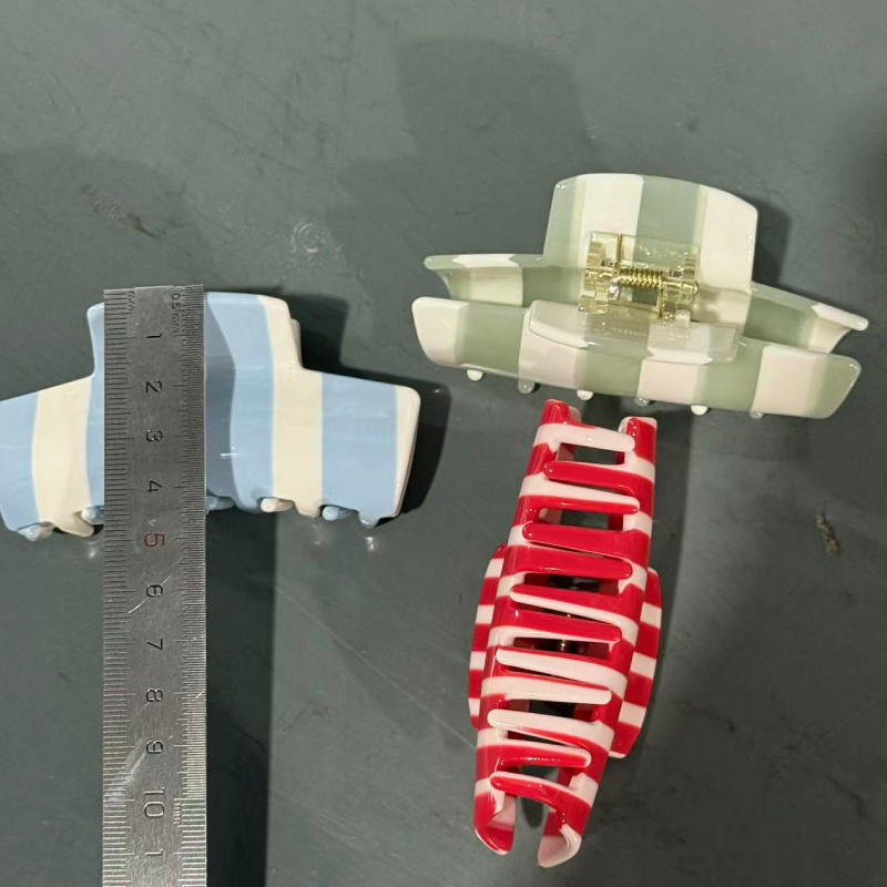 Simple Series Daily Stripe Haarclips Van Acetaat In Verschillende Kleuren h5 Afbeelding4