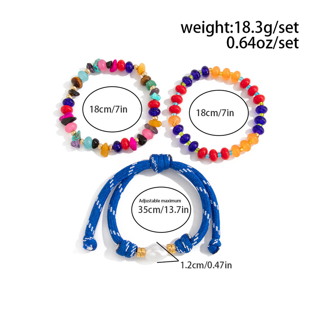 Harzperlen-Seil-Armbandsets Für Damen Bild4