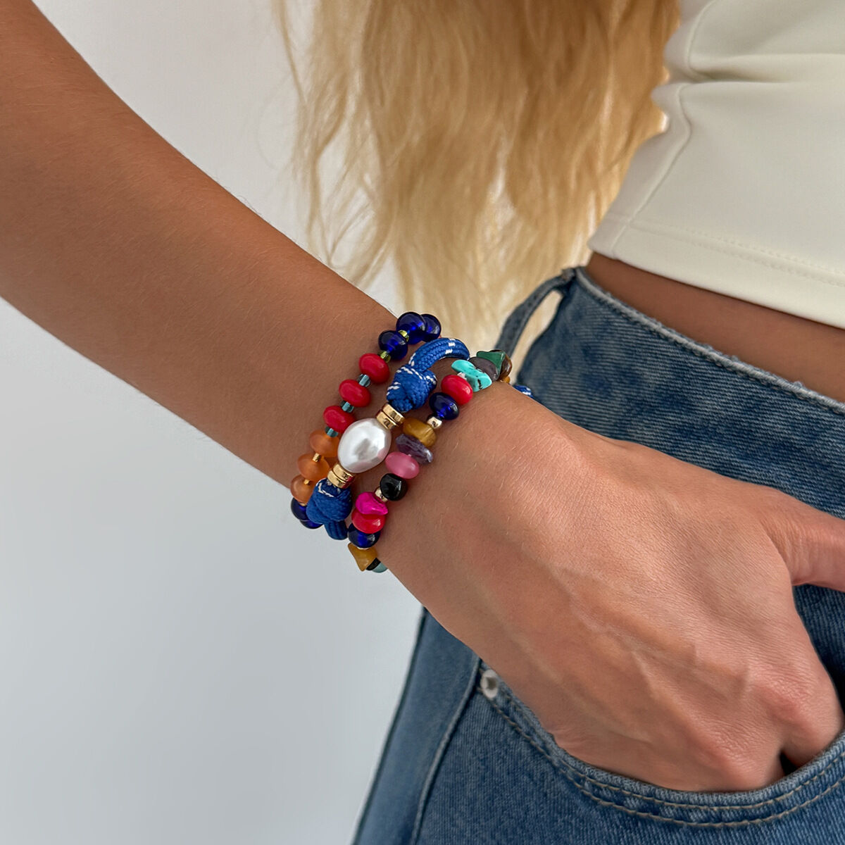 Harzperlen-Seil-Armbandsets für Damen