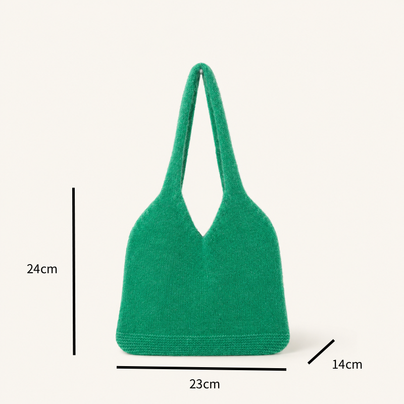 Casual Stijl, Pluizige Geweven, Effen Kleur, Geweven Wollen Polyester Mix, Vierkante Damestas h5 Afbeelding6