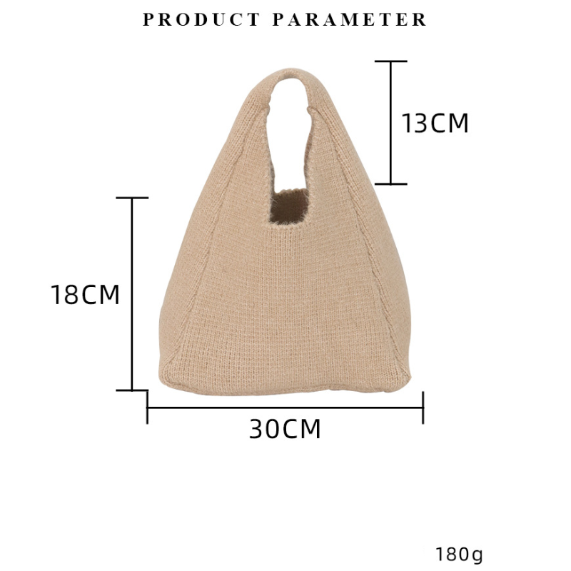 Casual Stijl, Pluizige Geweven, Effen Kleur, Geweven Polyester, Trapeziumvormige Damestas. Afbeelding6