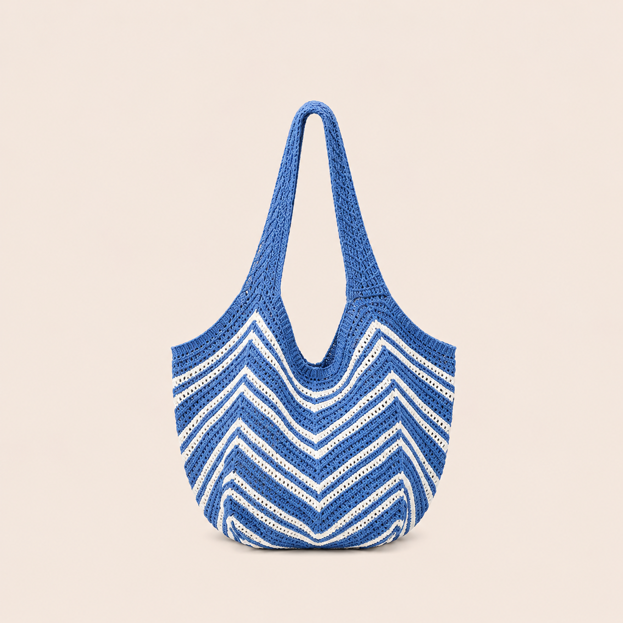 Casual Style Woven Solid Color Stripe Hollowed-Out Woven Polyester Women's Round Bag Shoulder Bags