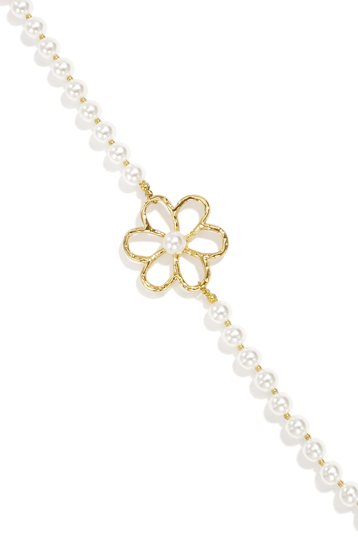 Imitatieparel Lange Kettingen Met Bloemmotief, Zoete En Eenvoudige Dagelijkse Serie, Dames Sieraden Afbeelding3