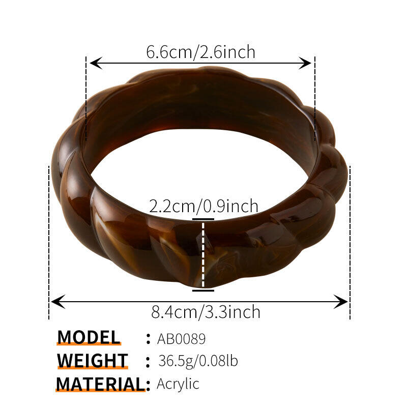Thread Gradient Color Resin Women's Bangles h5 Picture4