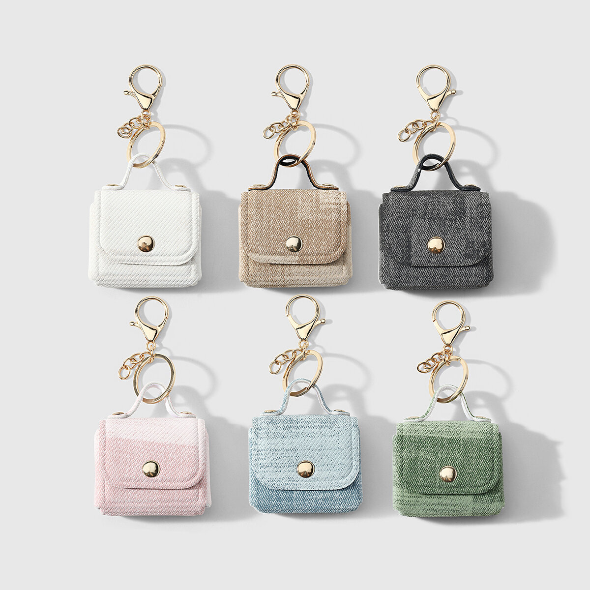 Einfache Serie, einfarbige Taschenanhänger aus Legierung für den täglichen Gebrauch, gemischte Farben