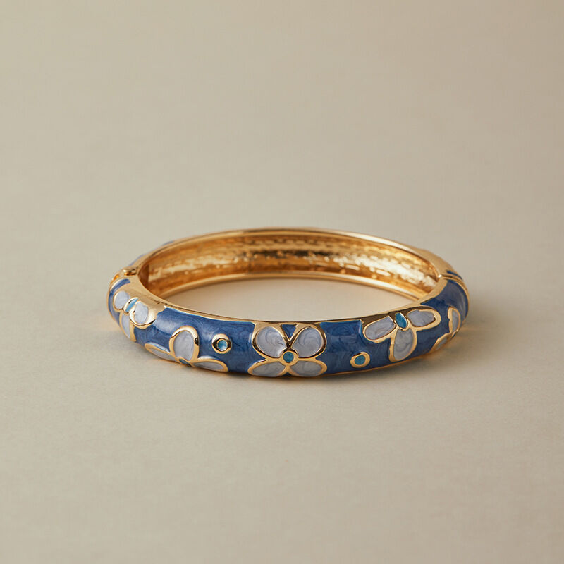 Retro-Armreifen aus Emaille in Blumenform aus Legierung für Damen