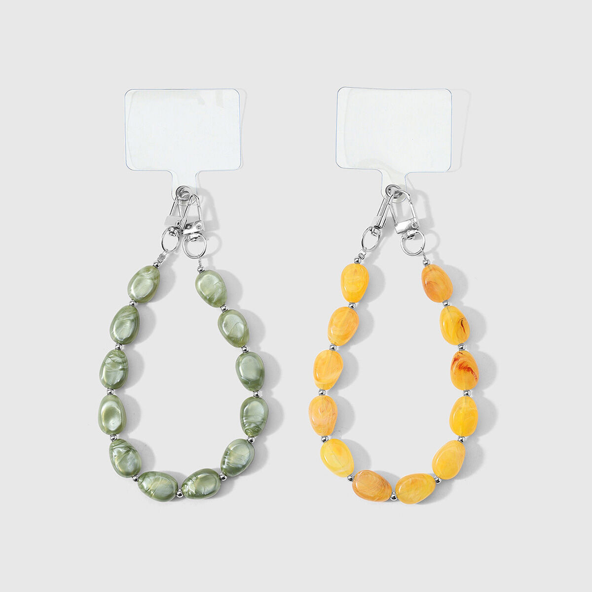 Simple Series Solid Color Beads Alloy Phone Chain