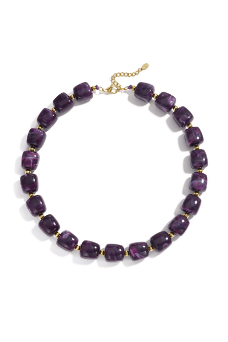 Acrylic Beaded Necklaces Gradient Color Simple Daily Simple Series Women's jewelry