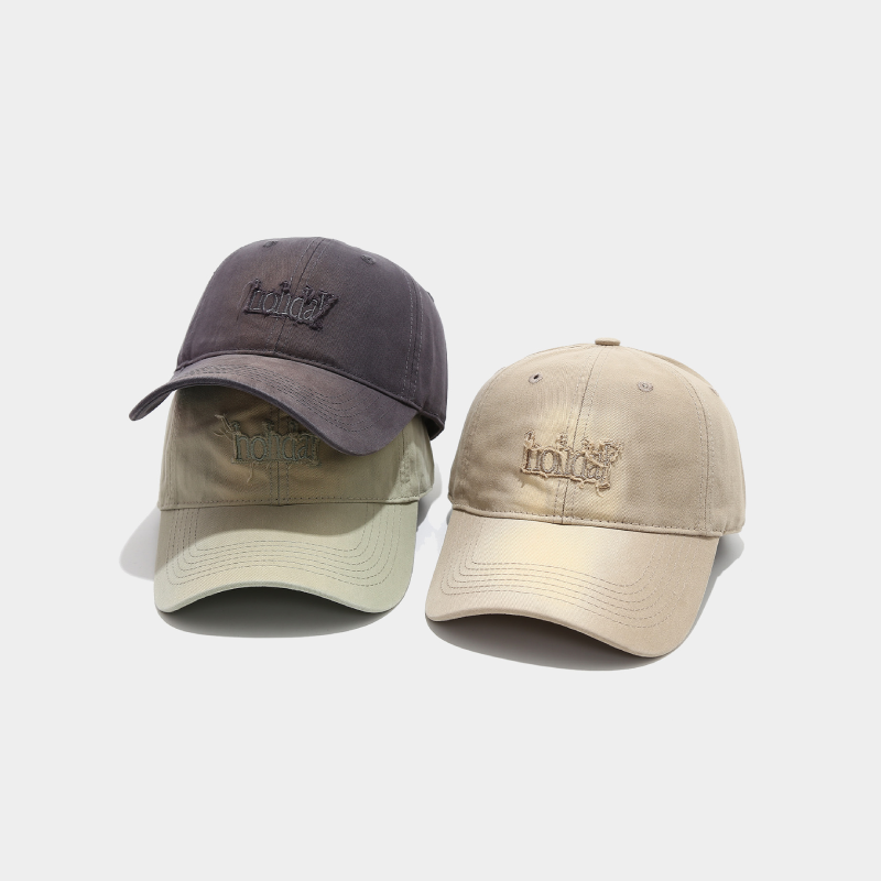 Simple Series Casual Letter Solid Color Gradient Color Cotton Baseball Cap h5 Picture2
