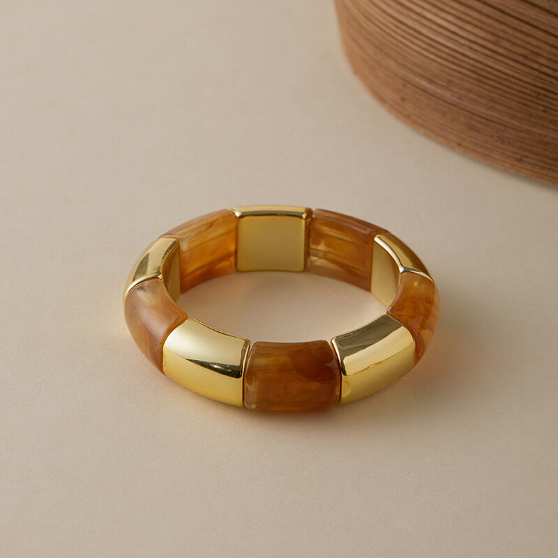 Simple Patchwork Resin Ccb Women's Bangles Picture2