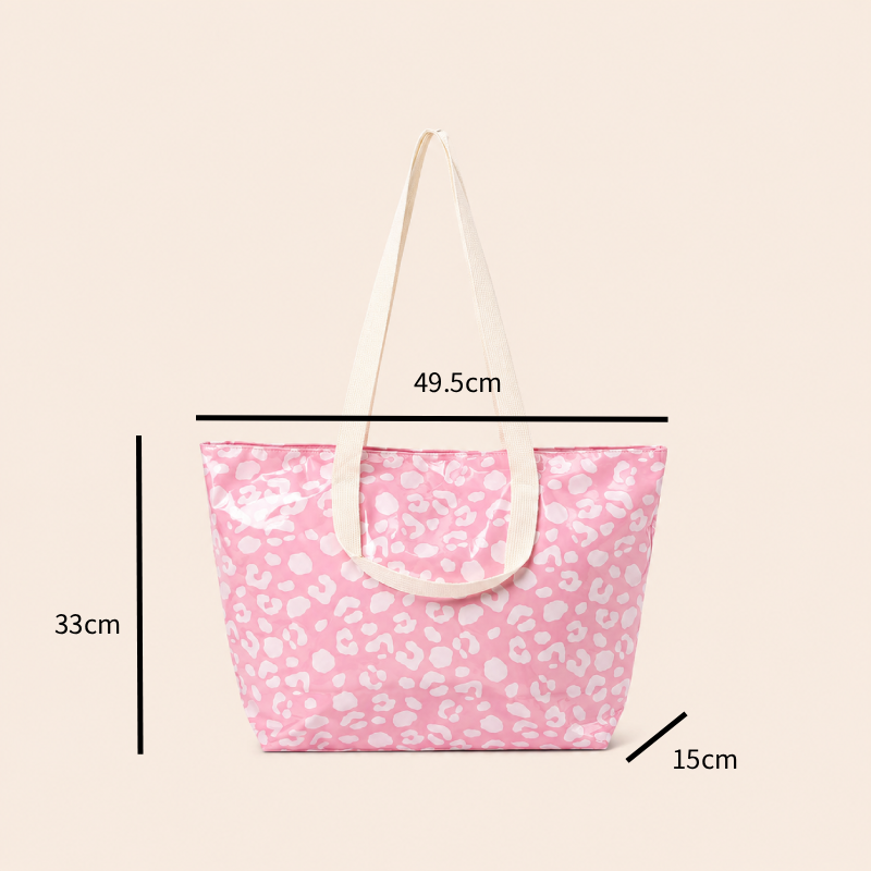Casual Style Printed Leopard Print Mixed Color Pvc Women's Trapezoid Bag Shoulder Bags h5 Picture4