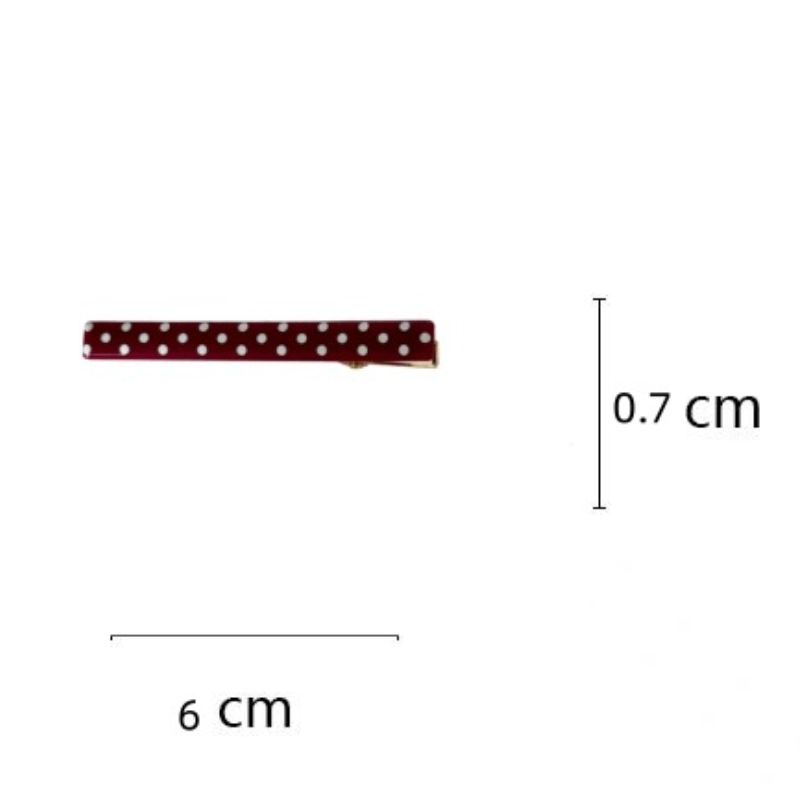 Simple Series Dagelijkse Effen Kleur Polka Dots Plastic Haarclips Afbeelding4