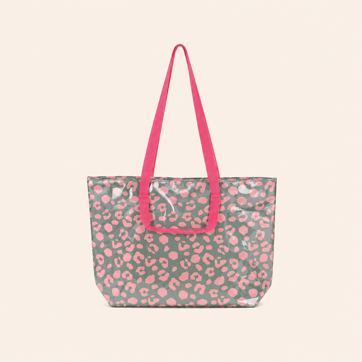 Casual Style Printed Leopard Print Mixed Color Pvc Women's Trapezoid Bag Shoulder Bags 