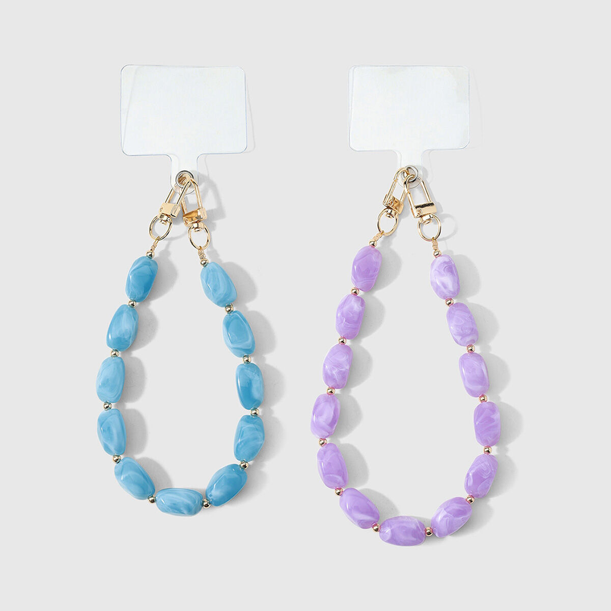 Simple Series Daily Solid Color Beads Alloy Phone Chain