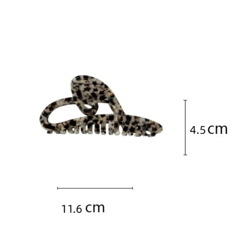 Simple Series Daily Heart Leopard Print Mixed Color Gradient Color Acetat Haarkrallen Bild4