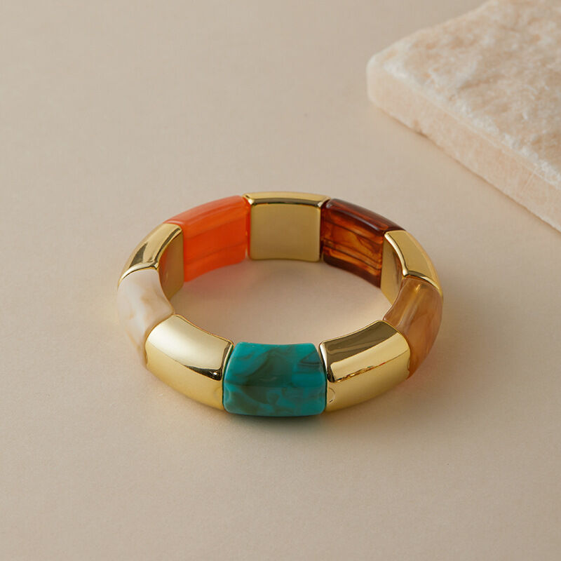 Simple Patchwork Resin CCB Women's Bangles