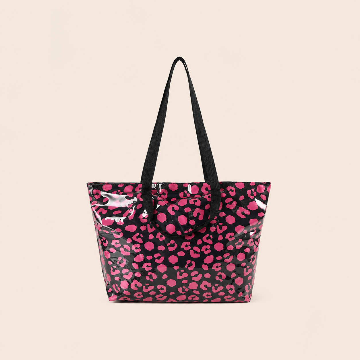 Casual Style Printed Leopard Print Mixed Color Pvc Women's Trapezoid Bag Shoulder Bags