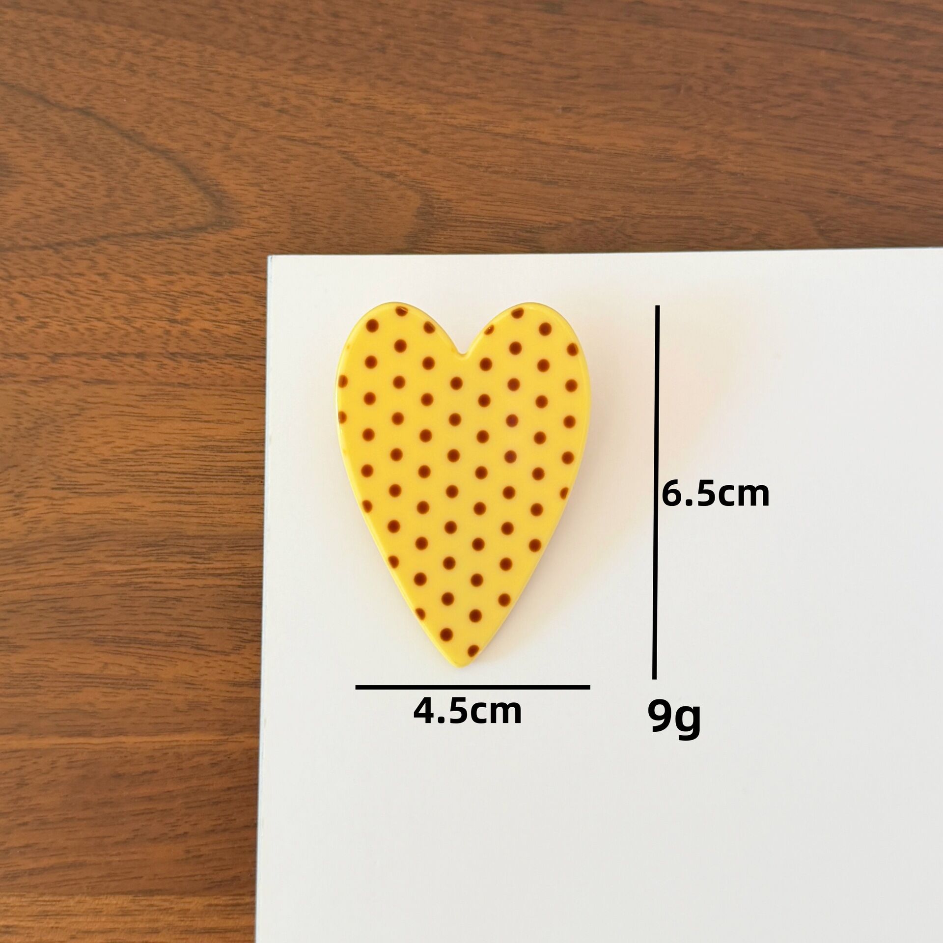 Simple Series Dagelijkse Hart Polka Dots Haarclips Van Acetaat, Unisex Afbeelding4