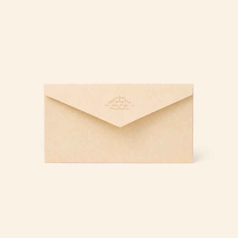 Buste da imballaggio in carta tinta unita rosa con stampa animalier, serie Simple, per lettere giornaliere.