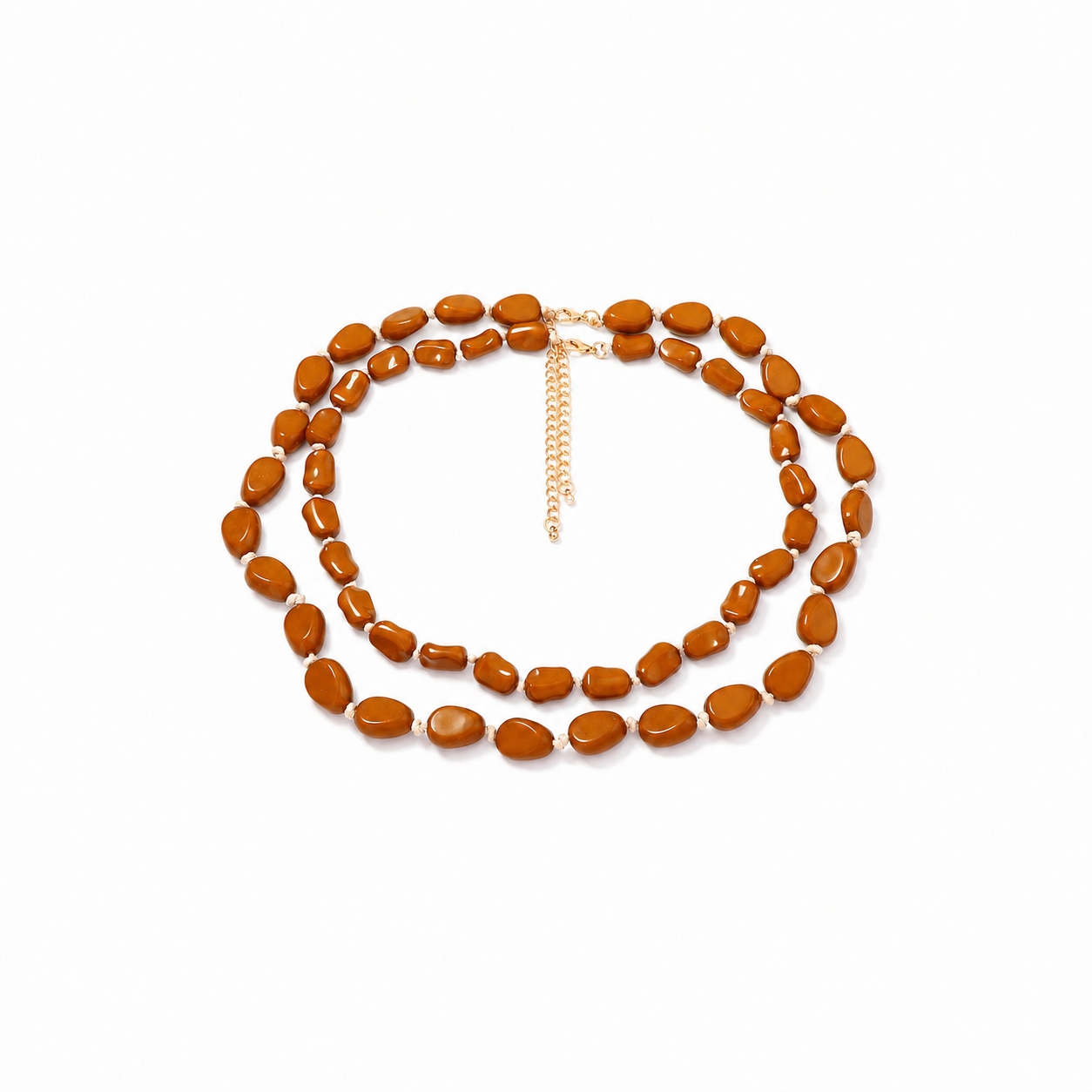 Klassieke serie retro kralen met onregelmatige vorm, gemaakt van hars, damesketting