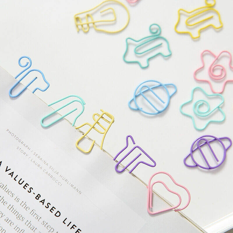 Simple Series schattige metalen hartjes met dierenprint in gemengde kleuren en sterrenclips