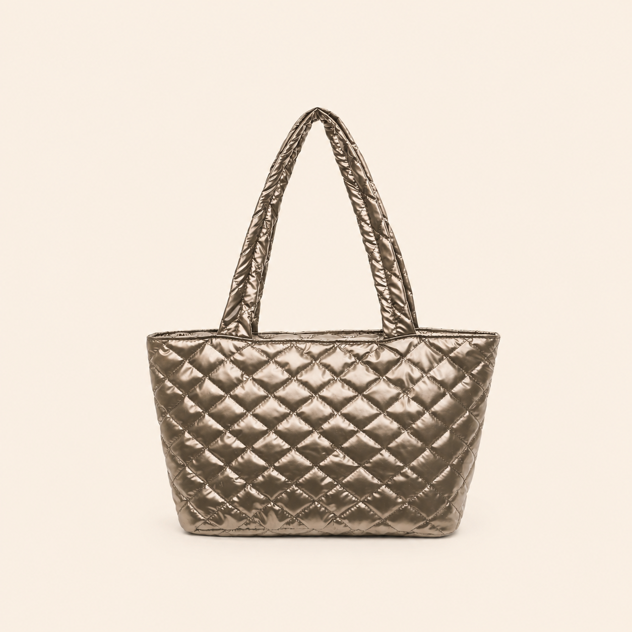 Casual Stijl, Doorgestikte Details, Effen Stof, Dames Draagtas Afbeelding2